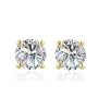 10k Yellow Gold Round Diamond Stud Earrings (1/10 cttw, J-K Color, I2-I3 Clarity)
