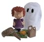 Frieda with Halloween Costume, Coonskin Hat and Interlocking Pumpkin Patch Display Base