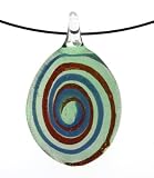 Murano Style Glass Pendant with Stainless Steel IP Coating Choker