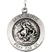 Sterling Silver Round St. George Pendant Medal