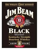 Jim Beam - Black label Tin Sign 12.5W X 16H