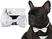 Aria Formal Wear White Satin Wedding Dog Bowties One Size: Fits Necks 9 1/4