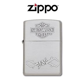Satin Silver, HD Barbed Wire (ZI20504) Category: Harley-Davidson Zippo Lighters