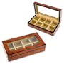 Men's Cuff Link Box Storage Device by Enrico Pardini - Brown in Burlwood