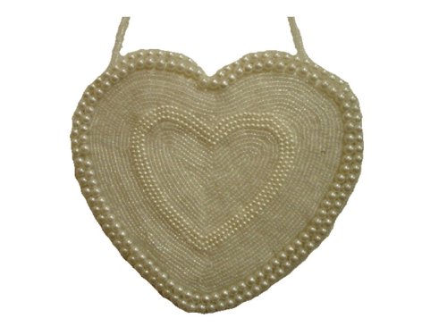 DU-019 white Fully Handmade wedding bag