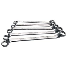 Draper 35089 Cranked Metric Ring Wrench Set 5pc