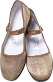 Bronze Solid Silk Mary Jane Chinese Shoes