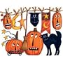 Jack-O-Lanterns & Cat Womens Scoop Neck T-Shirt