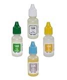 Professional Pack Gold Test Acids 4 Bottles 10k 14k 18k 22k