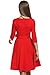 HOTOUCH Women 50s 60s Hepburn 3/4 Sleeve Vintage Retro Swing Rockailly Dresses