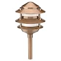 Intermatic CL191K Malibu Outdoor One-Light Three-Tier Light with 11-Watt Wedge Base Bulb, Antique Copper Cast Metal