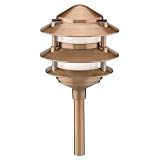 Intermatic CL191K Malibu Outdoor One-Light Three-Tier Light with 11-Watt Wedge Base Bulb, Antique Copper Cast Metal