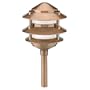 Intermatic CL191K Malibu Outdoor One-Light Three-Tier Light with 11-Watt Wedge Base Bulb, Antique Copper Cast Metal