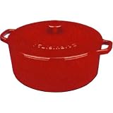 Cuisinart Chef's Classic Enameled Cast Iron 7-Quart Round Covered Casserole, Cardinal Red