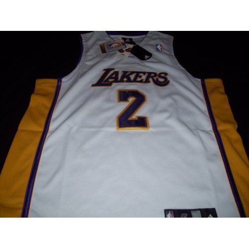 Derek Fisher Adidas White Home Los Angeles Lakers Jersey Size 54