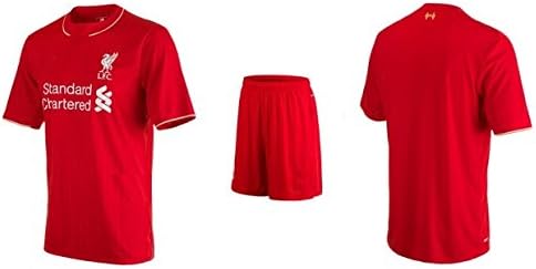 Liverpool Home Kids Soccer Jersey FREE Shorts Set Kit Youth Sizes YS / YM / YL by Young Star Sports (YL 10-13 Years Old, Home)