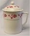 Chinese porcelain covered coffee / tea mugs - pink flower design, set of 2