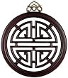 Good Luck Corporate Business Thank You Gift Him Her - 12" Tao Shou Symbol Long Life Prayer Plaque - Dark Rosewood