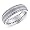 14K White Gold Men's Eternity Diamond Band Ring Size 8