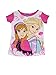 Disney Frozen Elsa and Anna Little Girls Short Sleeve Cotton 2-Piece Pajama Set