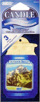 Medo Candle Collection Car Air Fresheners (3 Pk) - Outdoor Breeze Candle