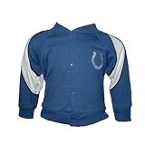 Boys NFL Indianapolis Colts Button Down Sweatshirt Jacket - Blue & White (Size: 3/6M)
