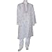 Dad Gift - White Cotton Clothing For Summer Kurta Pajama Size L (chgkp049)