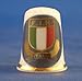 Porcelain China Collectable Thimble - National Emblem of Italy -- Free Gift Box