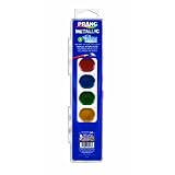 Prang Washable Watercolor Set, 8 Metallic Colors with Brush, Assorted Colors (80516)