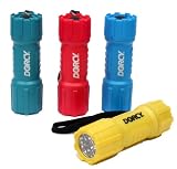 Dorcy 41-4243 3AAA-Battery 5MM 9-LED Flashlight, Assorted Colors, 3-Pack