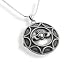 Large Celtic Claddagh Heart Locket Sterling Silver Pendant with 18