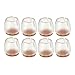CoolHome Transparent Silicone Chair Leg Caps Felt Pads Furniture Pad Chair Leg Floor Protectors (Pack of 8, Round 7/8
