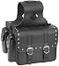 River Road Synthetic Leather Studded Compact Removeable Saddlebags with Pockets for Cruiser Bikes - Studded detail