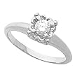 14K White Gold Diamond Solitaire Engagement Ring - 0.40 Ct.