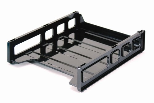 Officemate Front Load Stacking Tray, Letter Size, Black, 1 Tray (21032)