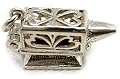 Welded Bliss Sterling 925 Silver Anvil Opening To Love Hearts Charm WBC1001