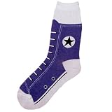 Purple High Top Novelty Sneaker Style Socks [Apparel]
