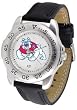 Fresno State Bulldogs Suntime Mens Sports Watch w/ Leather Band - NCAA College Athletics