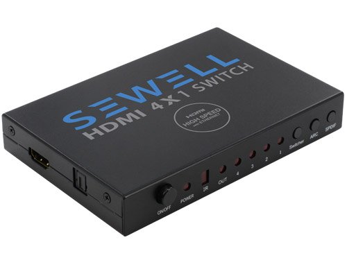 Sewell 4x1 HDMI v1.4 Switch With Ethernet, 3D Support, 4Kx2K Resolution, and Remote On Sale