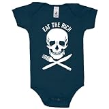 Eat The Rich Baby One-Piece, Navy, 3-6 Months