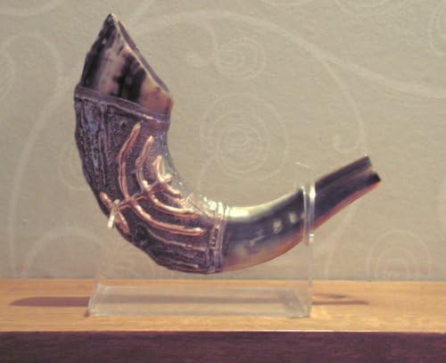 Vintage Lamp Manora Silver-plated Moroccan 40 Cm Rams Shofar Judaica Israel