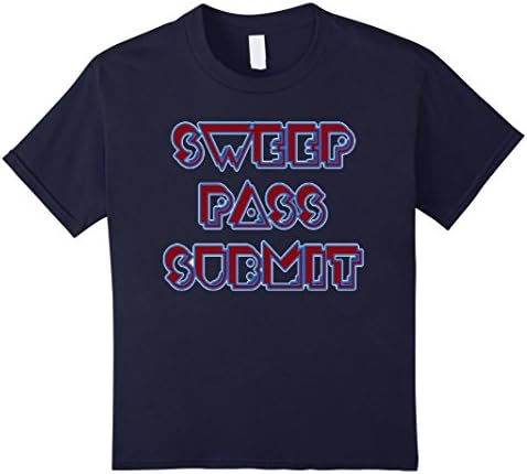 Arte Suave BJJ:  Sweep Pass Submit Brazilian Jiu-Jitsu Shirt - Kids 10 - Navy