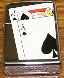 Zippo Custom Lighter - 21 Cards Blackjack Spades RARE!