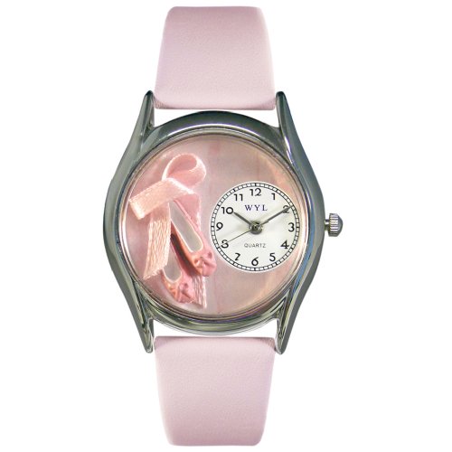 Whimsical Watches Women's S0510005 Ballet Shoes Pink Leather Watch