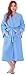 Simplicity Men/Women's 100% Cotton Waffle Weave White Spa Robe, Sky Blue