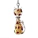 Handmade Cat Shaped Murano Glass with Gold Foil- Gold Leopard Print