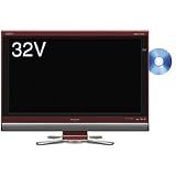 SHARP AQUOS 32V型 地上・BS・110度デジタルハイビジョン液晶テレビ ブルーレイレコーダー内蔵 LC-32DX1-R レッド
