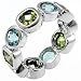 Blue Topaz Peridot Stack Ring