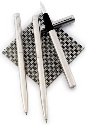 Porsche Design Slimline Palladium Plated Extra Fine Point Fountain Pen - 991489