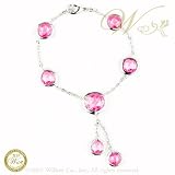 WILLOW XPRESS: *PINK BEZEL DEWDROPS BRACELET*